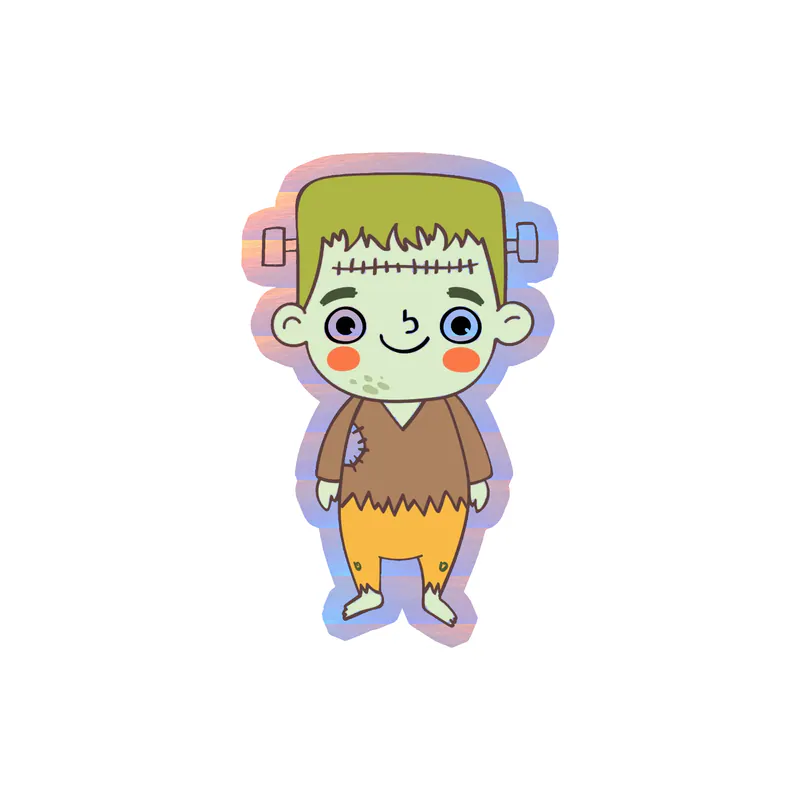 Halloween Character Holographic Vinyl Decal - Custom Size
