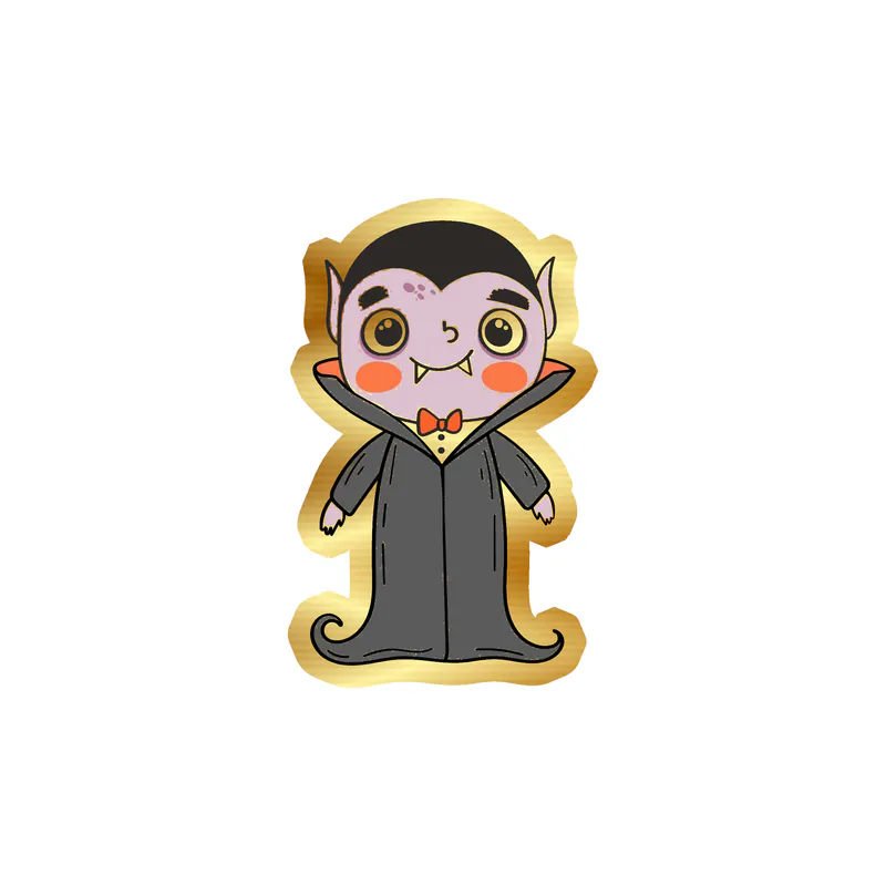 Halloween Character Gold Chrome Vinyl Decal - Custom Size