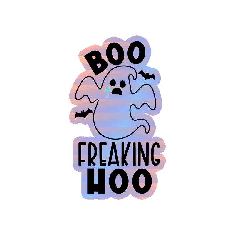Halloween Holographic Vinyl Decal - Custom Size