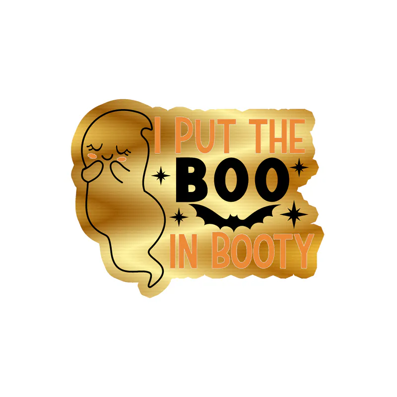 Halloween Gold Chrome Vinyl Decal - Custom Size