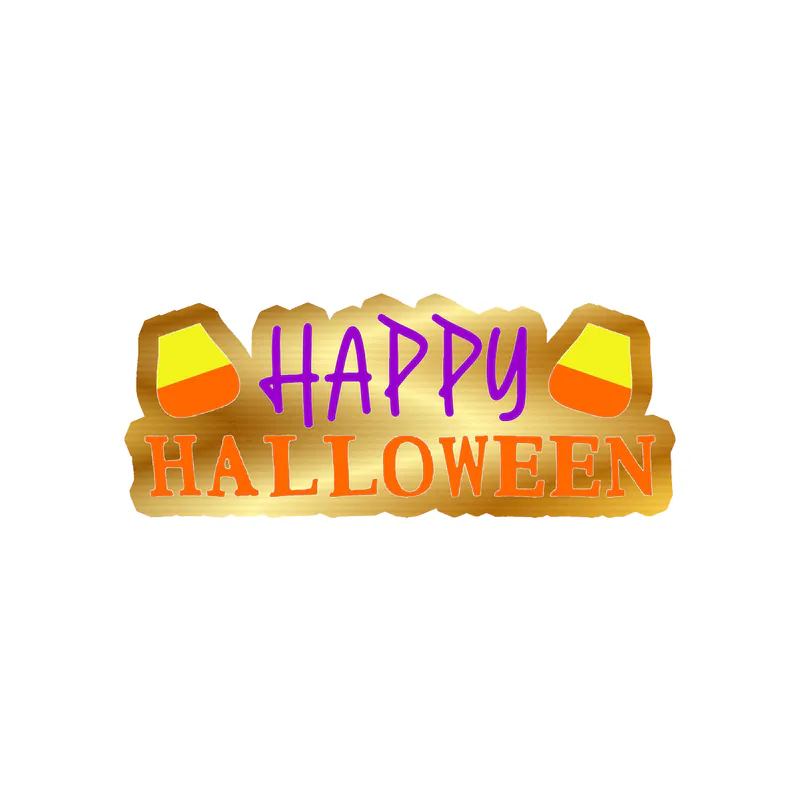 Halloween Gold Chrome Vinyl Decal - Custom Size
