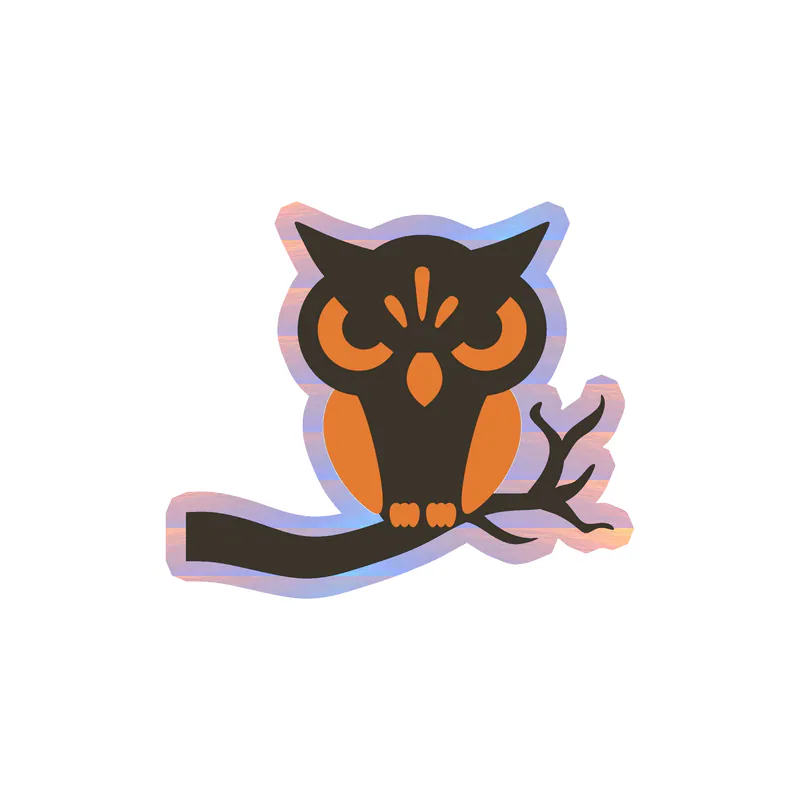 Halloween Holographic Vinyl Decal - Custom Size