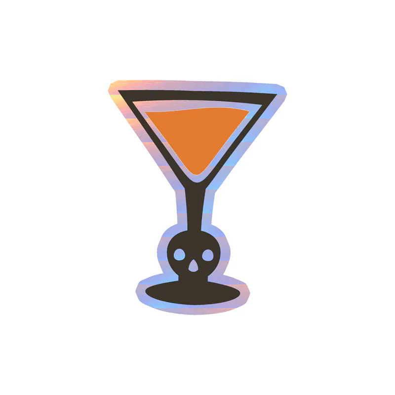 Halloween Holographic Vinyl Decal - Custom Size