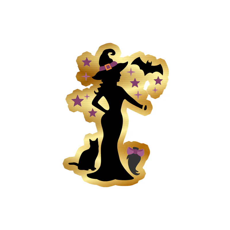 Halloween Gold Chrome Vinyl Decal - Custom Size