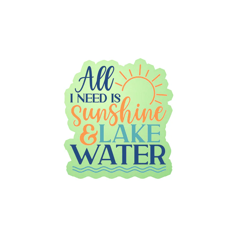 Lake Glow in the Dark Vinyl Decal - Custom Size