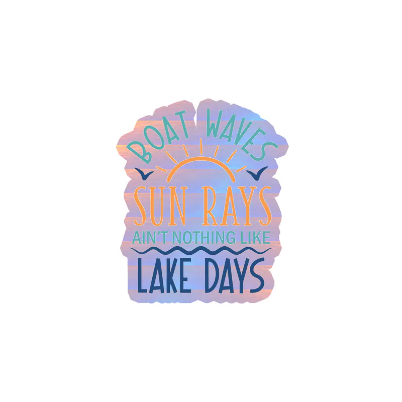 Lake Holographic Vinyl Decal - Custom Size