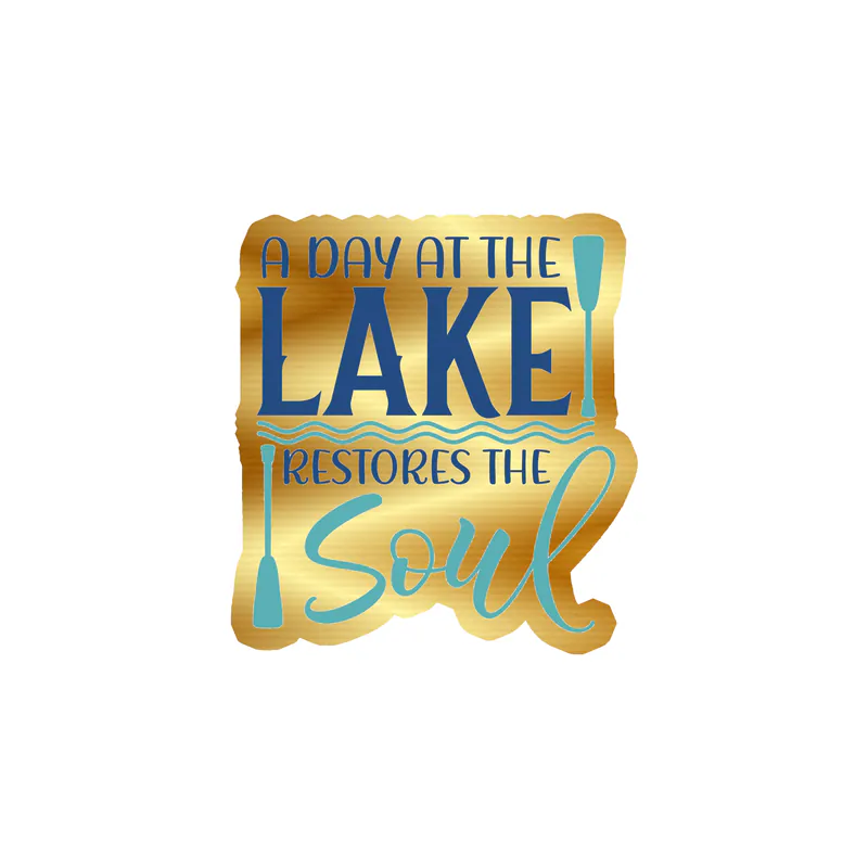 Lake Gold Chrome Vinyl Decal - Custom Size