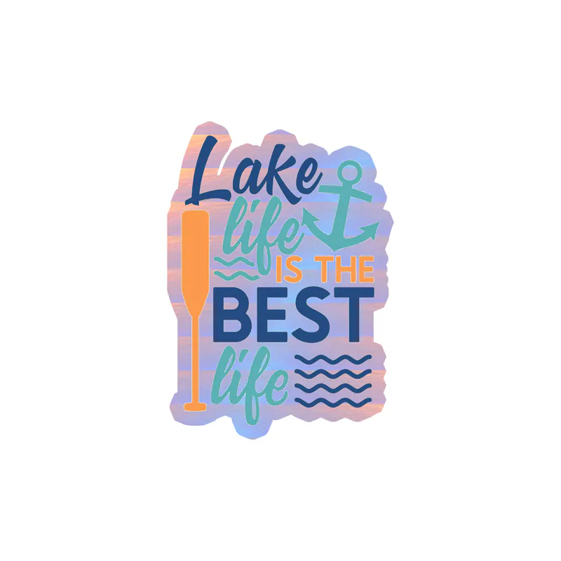 Lake Holographic Vinyl Decal - Custom Size