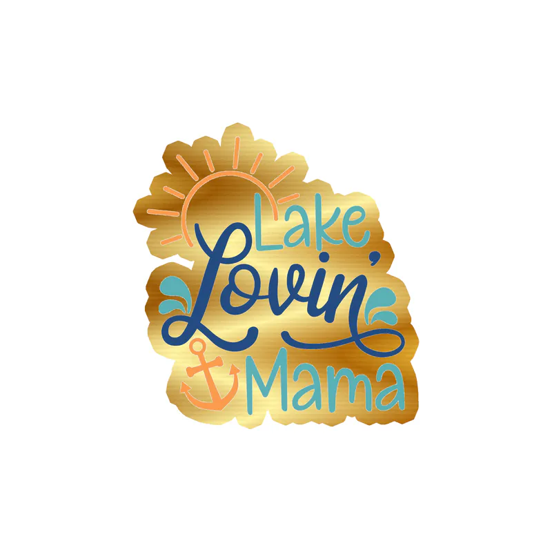 Lake Gold Chrome Vinyl Decal - Custom Size