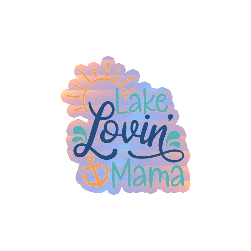 Lake Holographic Vinyl Decal - Custom Size