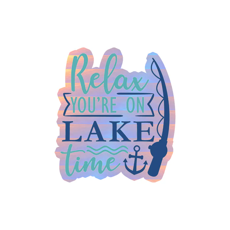 Lake Holographic Vinyl Decal - Custom Size