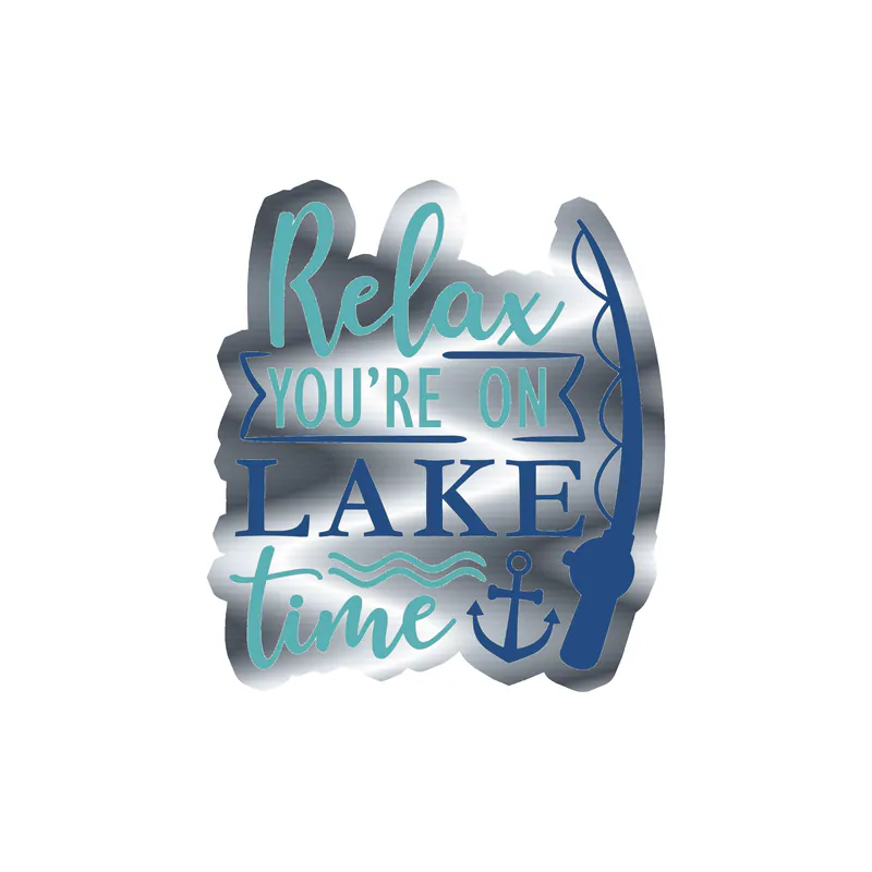Lake Silver Chrome Vinyl Decal - Custom Size