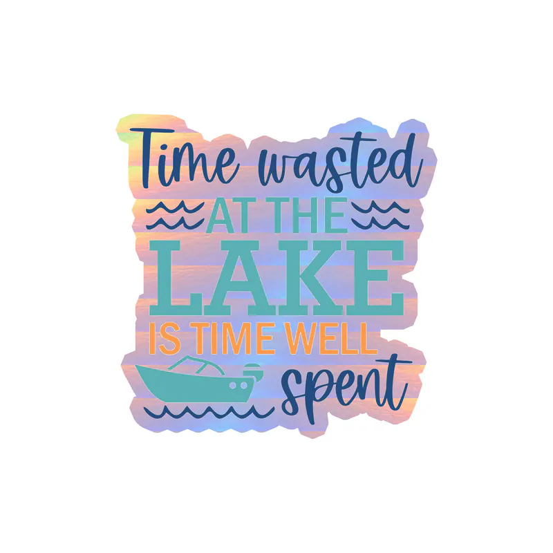 Lake Holographic Vinyl Decal - Custom Size