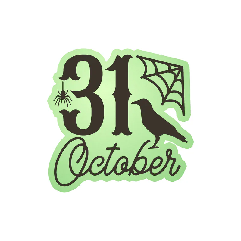 Halloween Glow in the Dark Vinyl Decal - Custom Size
