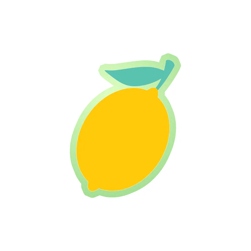 Lemon Glow in the Dark Vinyl Decal - Custom Size