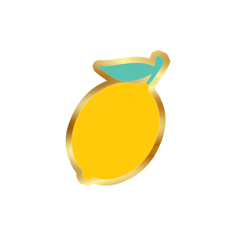 Lemon Gold Chrome Vinyl Decal - Custom Size