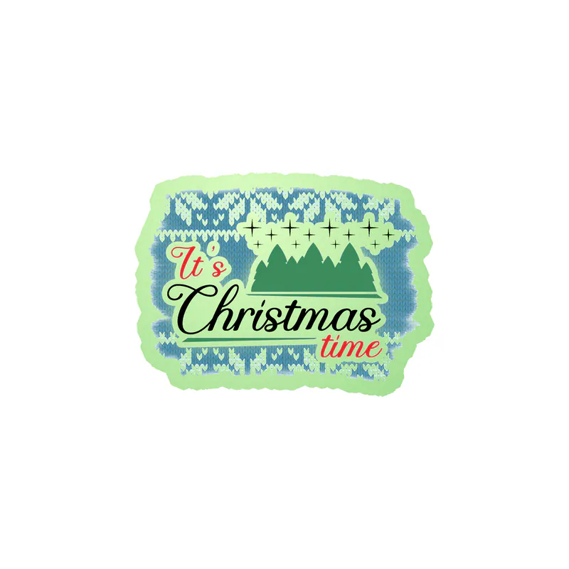 It's Christmas Time Glow in the Dark Vinyl Sticker - Custom Size