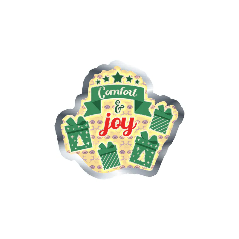 It's Christmas Time Silver Chrome Vinyl Sticker - Custom Size