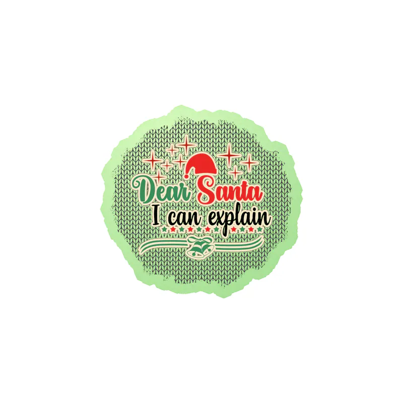 Dear Santa I Can Explain Glow in the Dark Vinyl Sticker - Custom Size