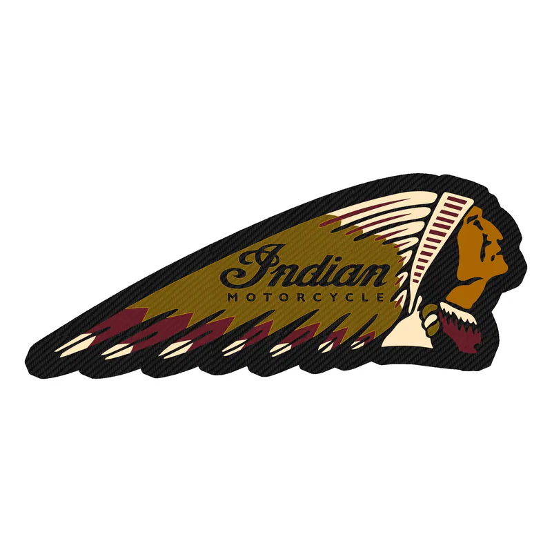 Indian Motorcycles Carbon Fiber Vinyl Decal- Custom Size