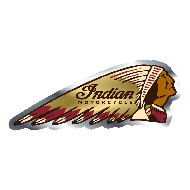 Indian Motorcycles Silver Chrome Vinyl Decal- Custom Size