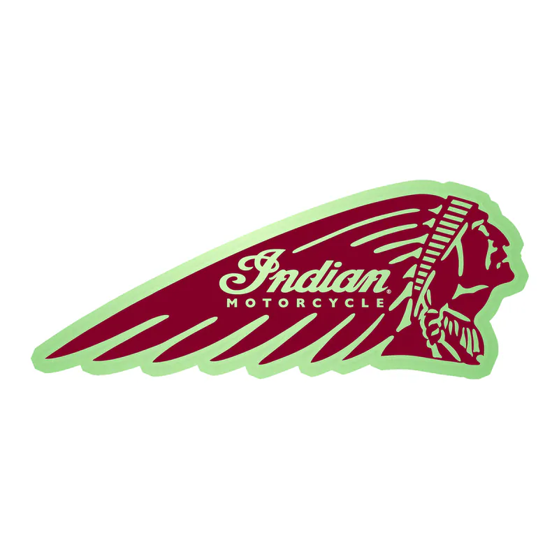 Indian Motorcycles Glow in the Dark Vinyl Decal- Custom Size
