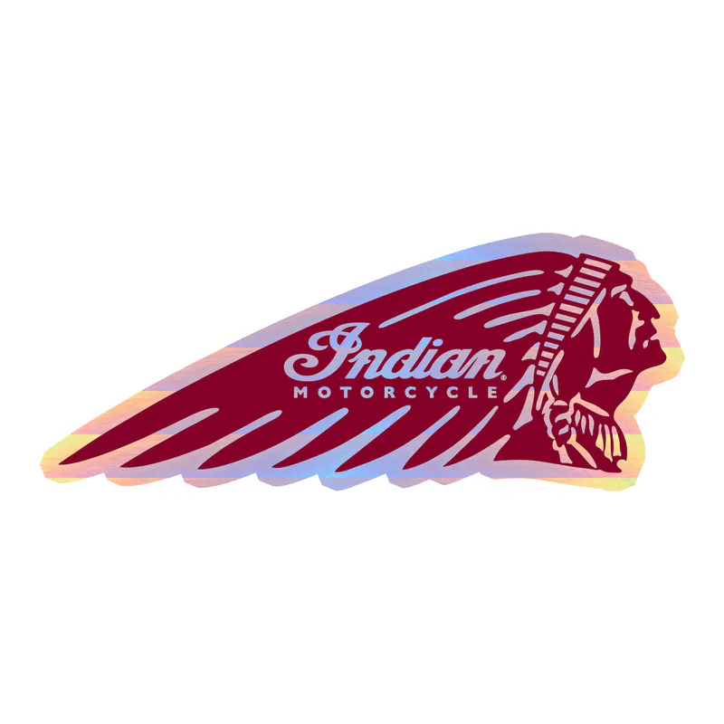 Indian Motorcycles Holographic Vinyl Decal- Custom Size