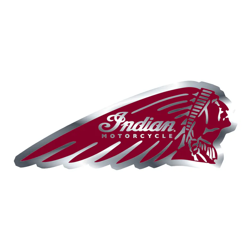 Indian Motorcycles Silver Chrome Vinyl Decal- Custom Size