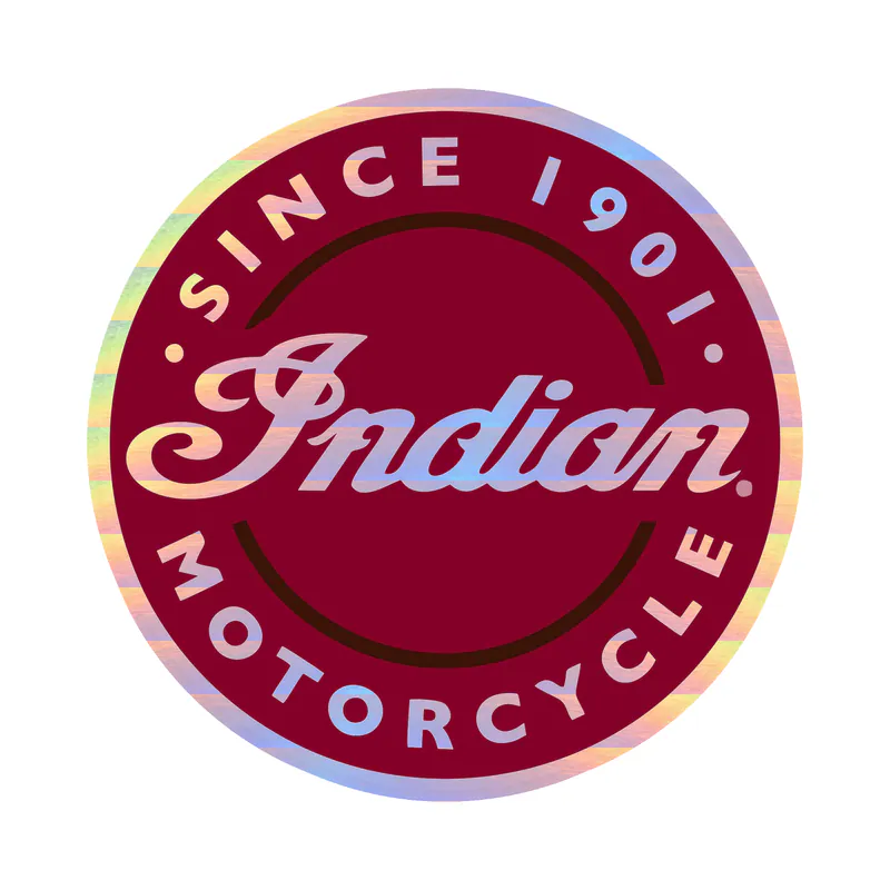 Indian Motorcycles Holographic Vinyl Decal- Custom Size
