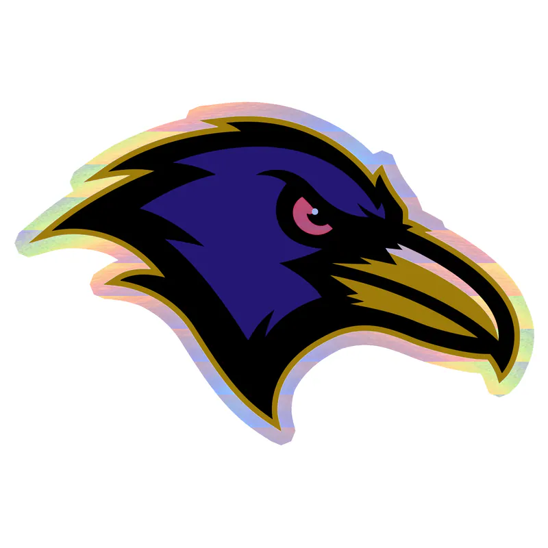 Baltimore Ravens - Image 1 - Holographic Vinyl Sticker - Custom Size