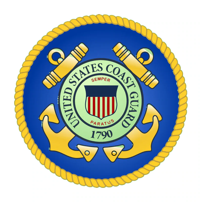 Coast Guard - Blue Circle - Glow in the Dark Vinyl Decal