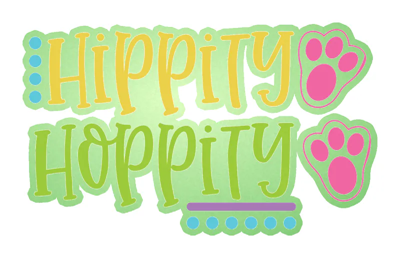 Hippity Hoppity - Glow in the Dark Vinyl Sticker - Custom Size