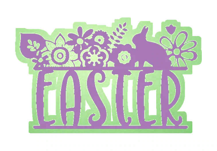 Easter - Glow in the Dark Vinyl Sticker - Custom Size