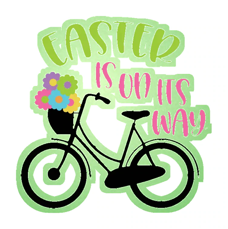 Easter is on its Way - Glow in the Dark Vinyl Sticker - Custom Size