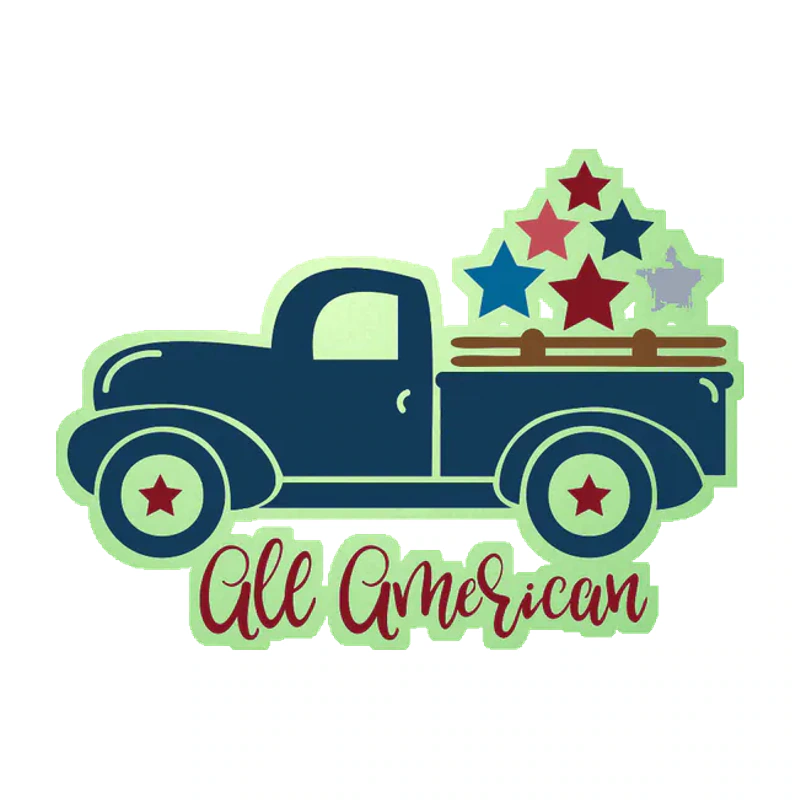 All American - Glow in the Dark Vinyl Sticker - Custom Size