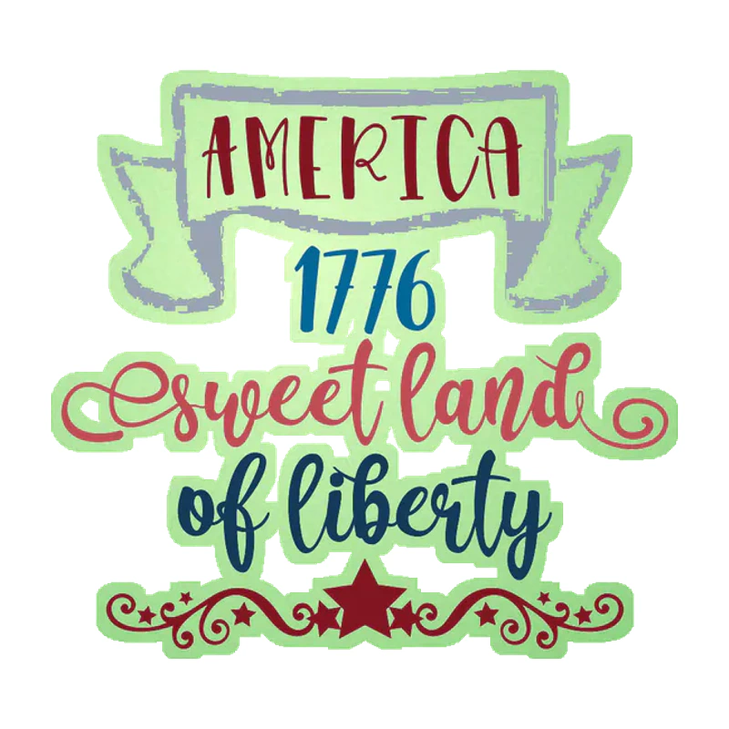 Sweet Land of Liberty - Glow in the Dark Vinyl Sticker - Custom Size