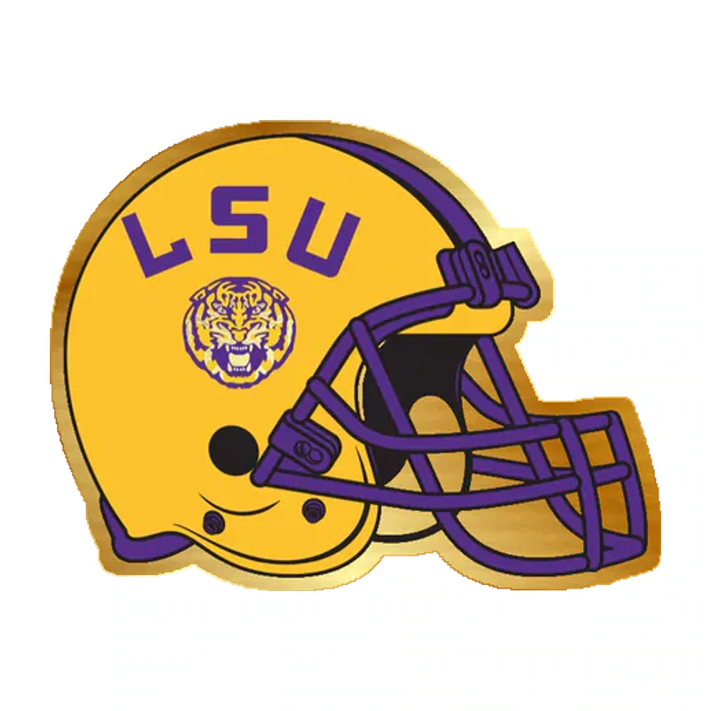 LSU Tigers - Logo 15 - Gold Chrome Vinyl Sticker - Custom Size