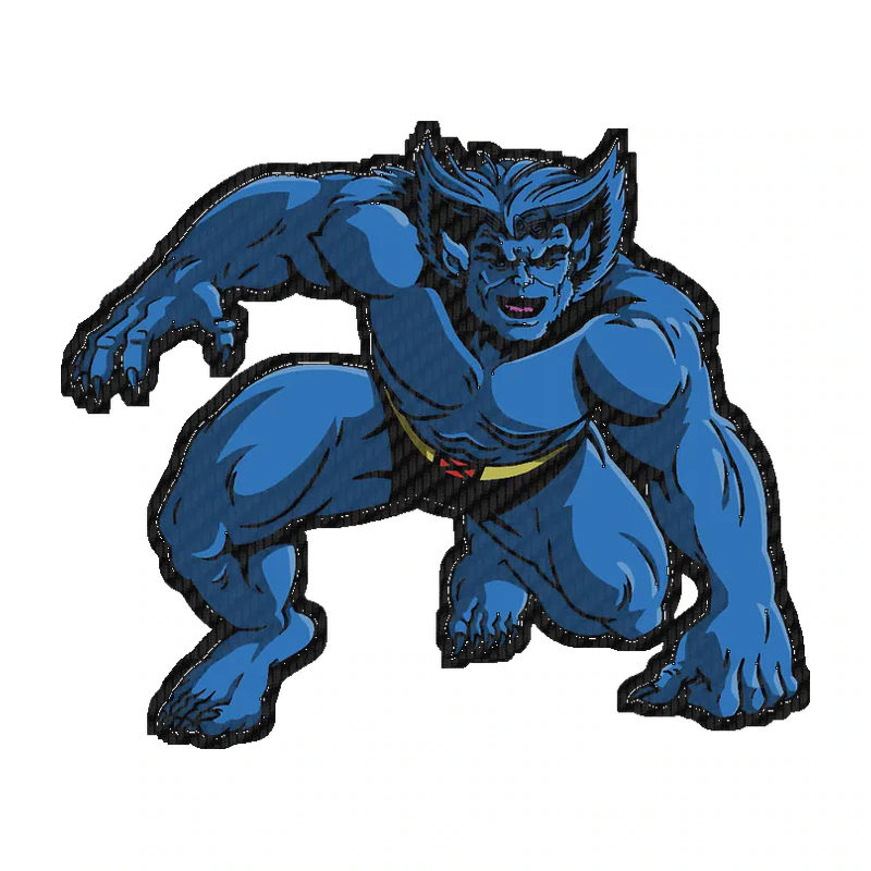 Beast - Carbon Fiber Vinyl Sticker - Custom Size