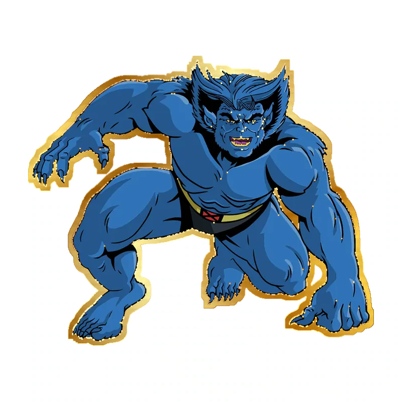 Beast - Gold Chrome Vinyl Sticker - Custom Size