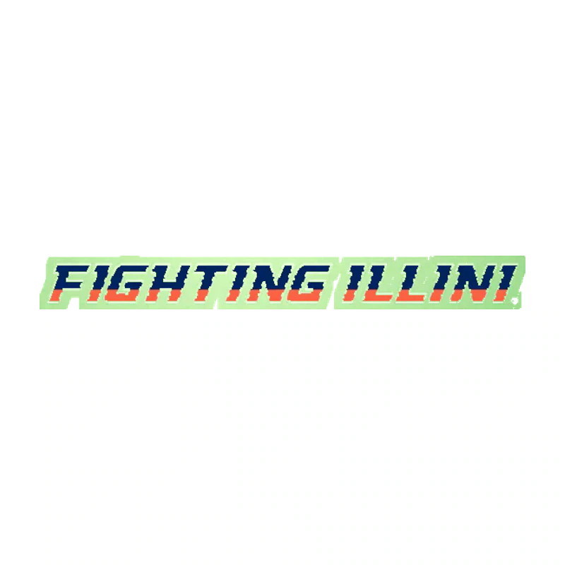 Illinois Fighting Illini - Fighting Illini - Glow in the Dark Vinyl Sticker - Custom Size