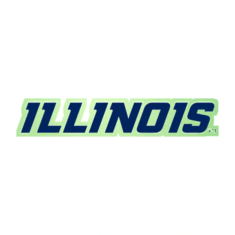 Illinois Fighting Illini - Illinois - Glow in the Dark Vinyl Sticker - Custom Size