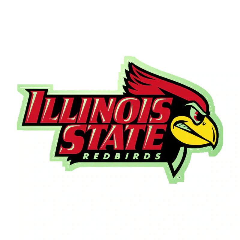 Illinois State Redbirds - Glow in the Dark Vinyl Sticker - Custom Size