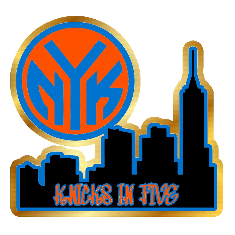 KNICKS CHAMPS 3 - Gold Chrome Vinyl Sticker - Custom Size