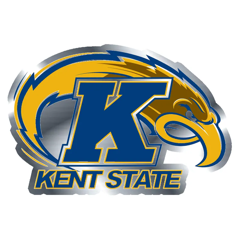 KENT STATE - Silver Chrome Vinyl Sticker - Custom Size