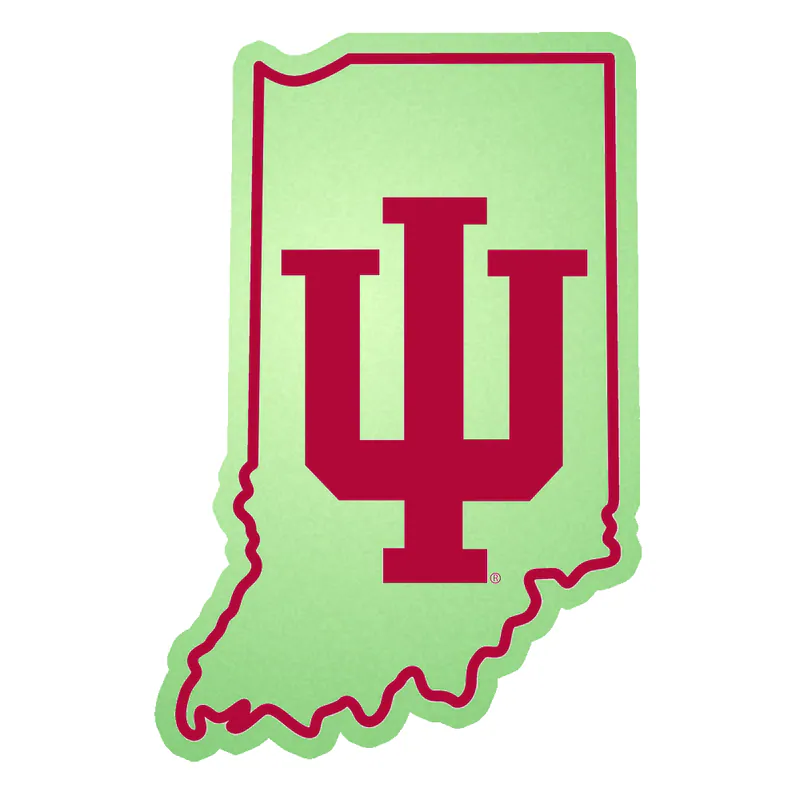 INDIANA HOOSIERS STATE - Glow in the Dark Vinyl Sticker - Custom Size