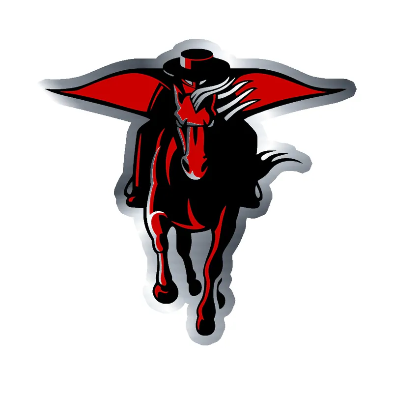 Texas Tech 2 - Silver Chrome Vinyl Sticker - Custom Size