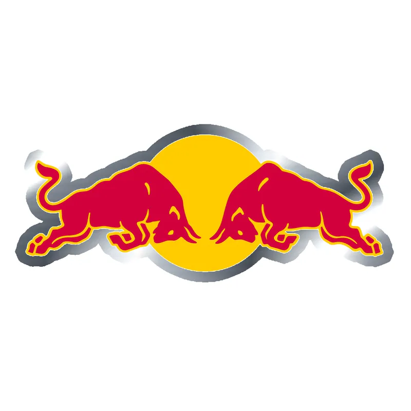 RedBull No Text - Silver Chrome Vinyl Sticker - Custom Size