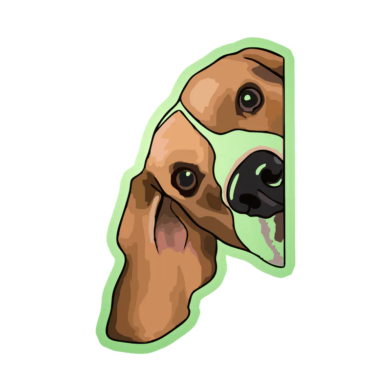 Beagle - Glow in the Dark Vinyl Sticker - Custom Size