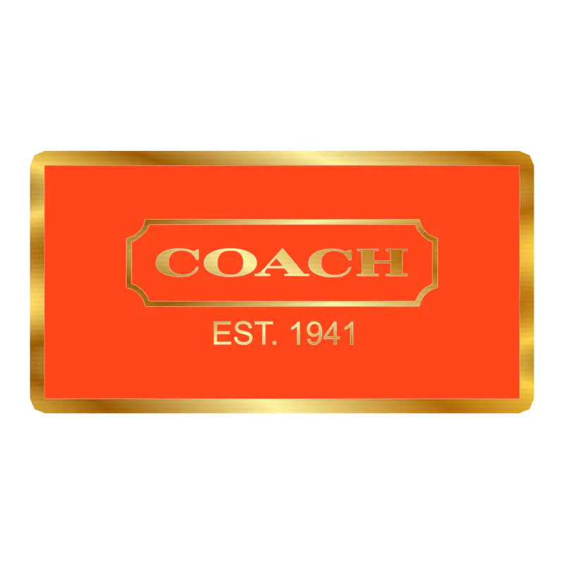 Coach - Orange - Gold Chrome Vinyl Sticker - Custom Size