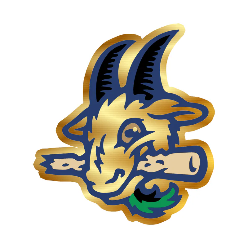 Hartford Yard Goats - Head - Gold Chrome Vinyl Decal